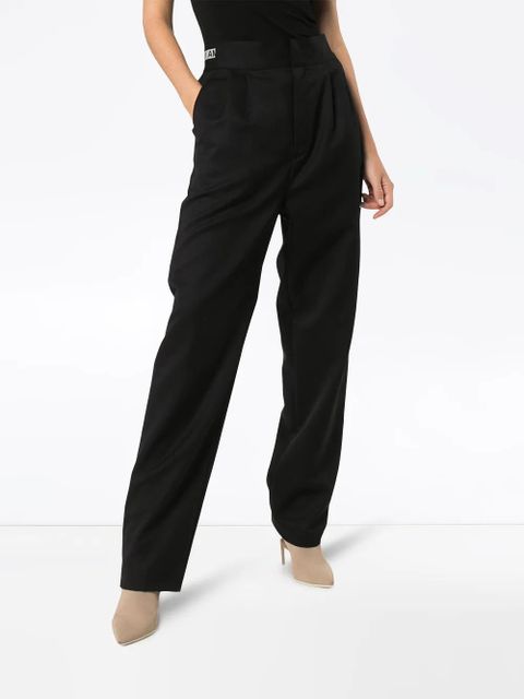 AMBUSH high-waist straight leg trousers - Black