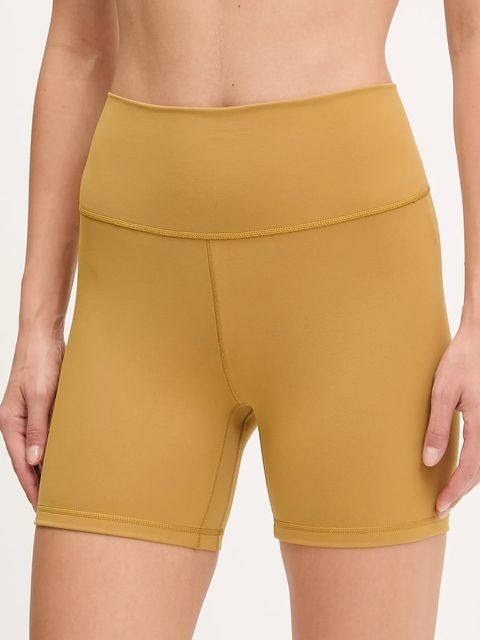 adidas Performance szorty do jogi All Me kolor żółty gładkie high waist JI8348 - zdjęcie produktu nr 1