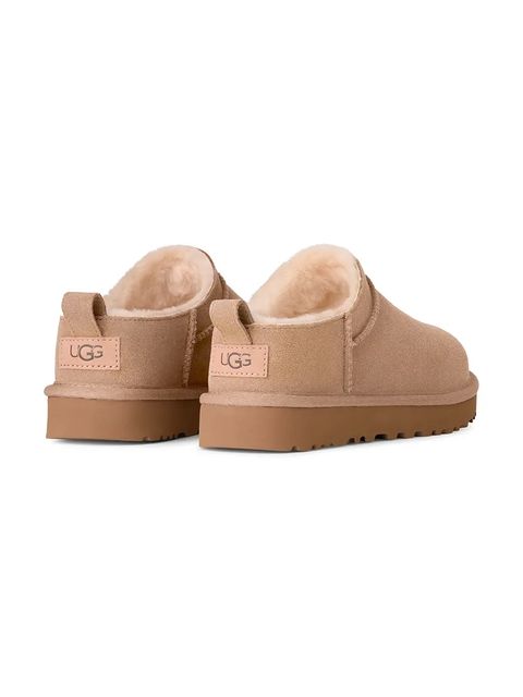 UGG kapcie zamszowe Classic Micro kolor beżowy 1173891.SAN - zdjęcie produktu nr 2