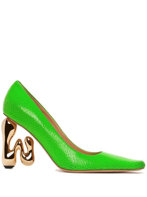 JW Anderson JW Bubble Heel leather pumps - Green - zdjęcie produktu nr 1