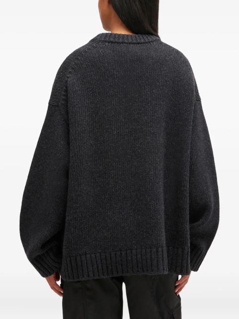 GANNI dropped-shoulders sweater - Grey