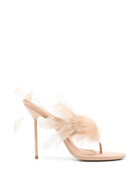 Paris Texas Lidia feather sandals - Neutrals - zdjęcie produktu nr 1