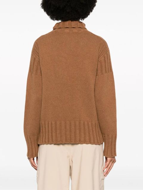 Jil Sander roll-neck cashmere jumper - Brown