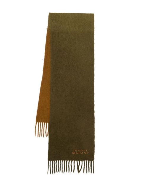 ISABEL MARANT Firna two-tone fringe scarf - Brown - zdjęcie produktu nr 1