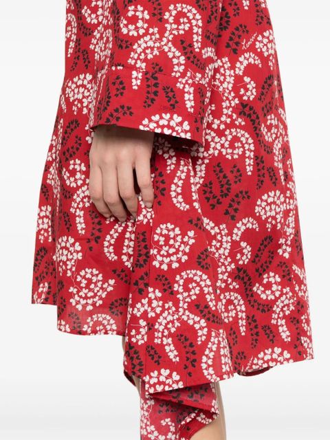 Lanvin printed midi dress - Red