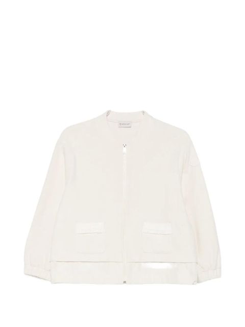 Moncler bouclé zip-up sweater - Neutrals - zdjęcie produktu nr 1