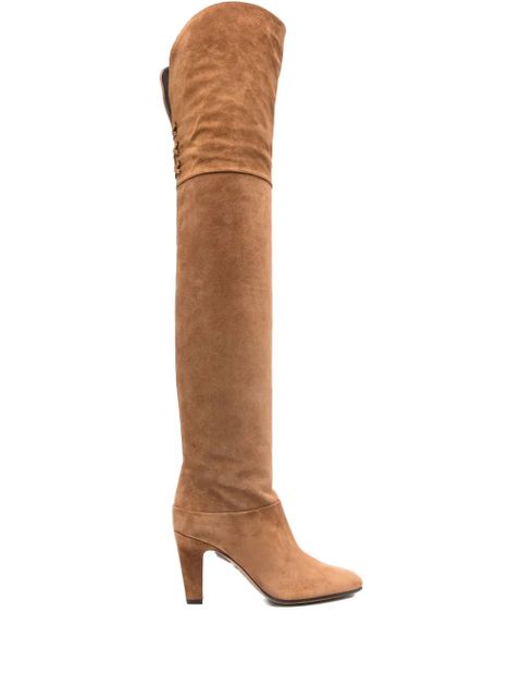 Chloé 90mm suede boots - Brown - zdjęcie produktu nr 1