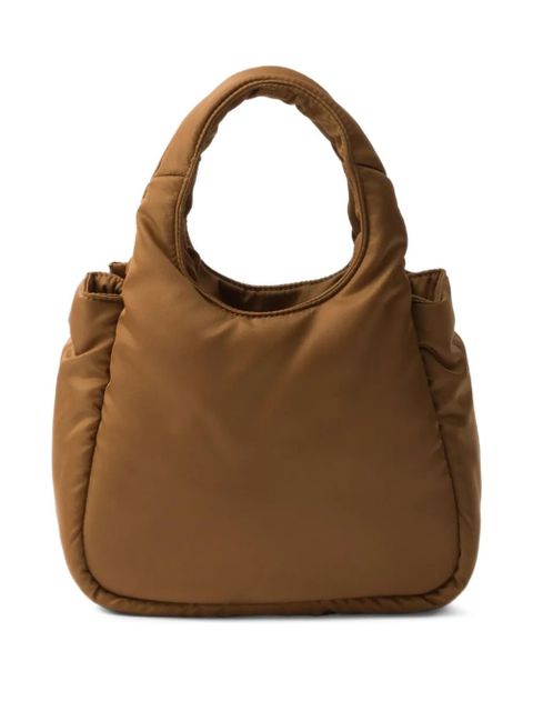 Prada Re-Nylon bow-detail mini bag - Brown