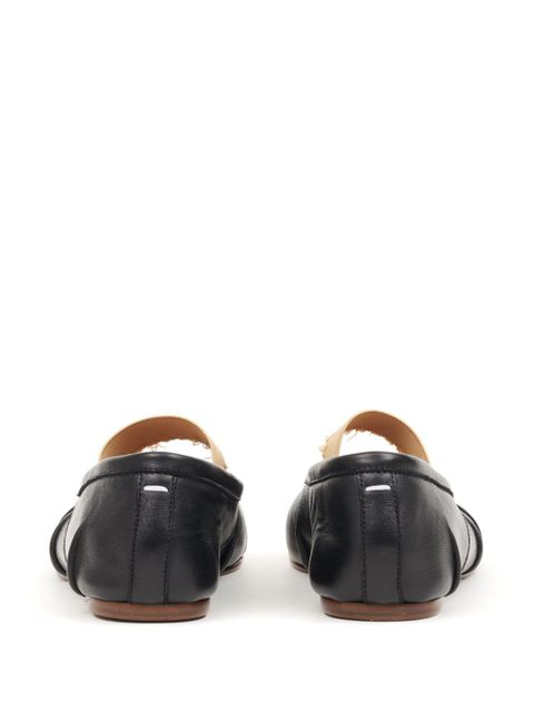 Maison Margiela Tabi leather ballerina shoes - Black