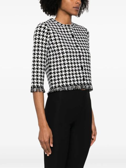 Alexander McQueen houndstooth-pattern jacket - Black