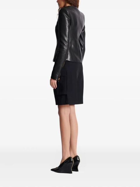 Balmain peplum zip-front jacket - Black