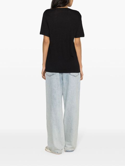 MARANT ÉTOILE Zewel linen T-shirt - Black