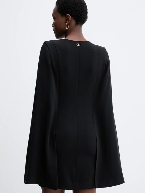 Twinset sukienka kolor czarny mini dopasowana 252TT2402