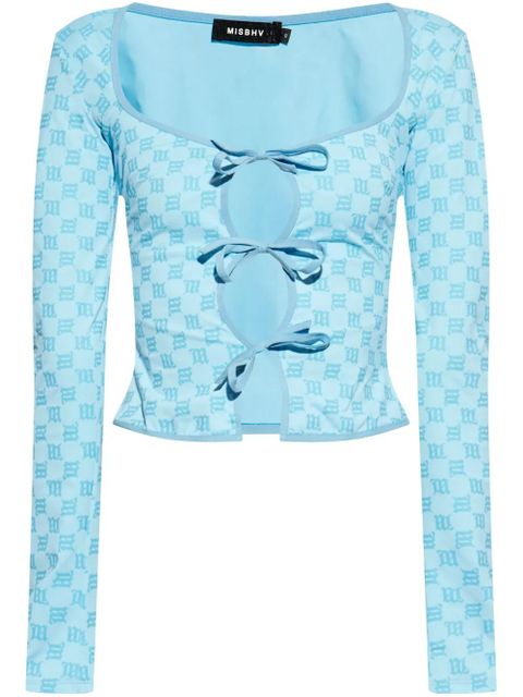 MISBHV monogram cropped top - Blue - zdjęcie produktu nr 1