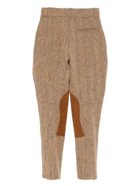 Anna Sui chevron trousers - Brown