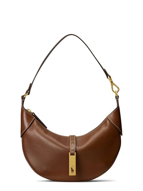 Polo Ralph Lauren torebka skórzana kolor brązowy 428871248 - zdjęcie produktu nr 1