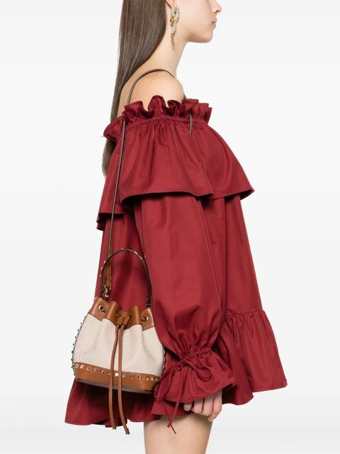 Valentino Garavani Rockstud-detail bucket bag - Brown - zdjęcie produktu nr 2