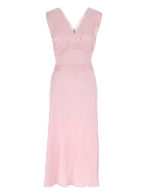 Prada V-neck belted dress - Pink - zdjęcie produktu nr 1