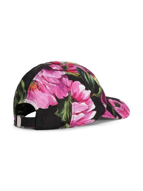 Dolce & Gabbana peonie-print cap - Black - zdjęcie produktu nr 2
