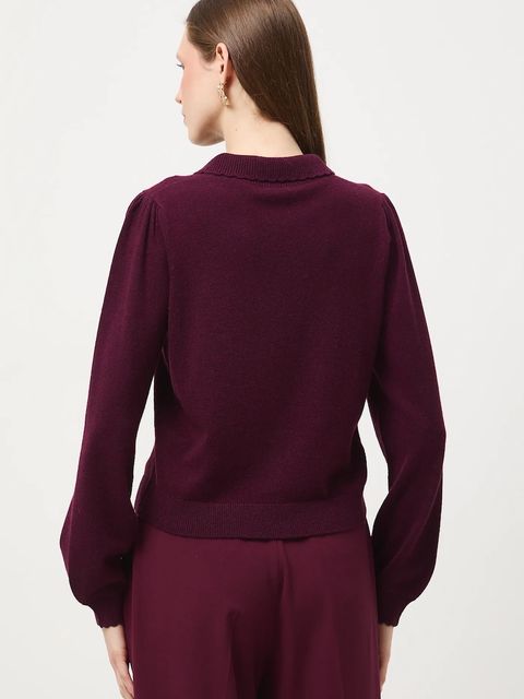 Medicine sweter damskie kolor bordowy