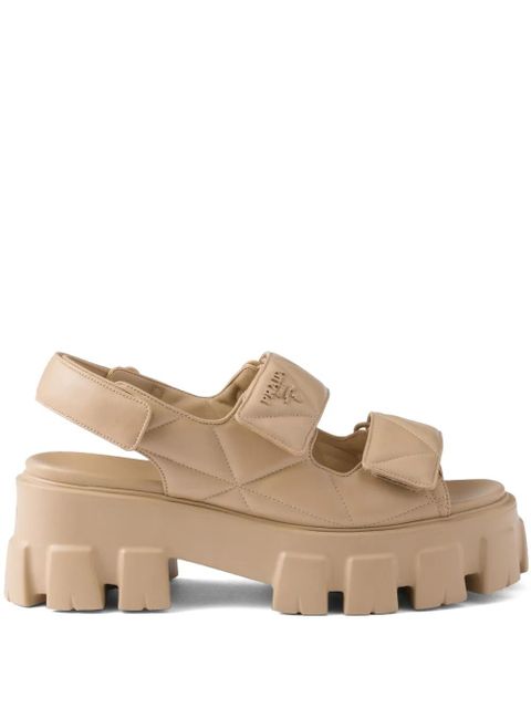 Prada 55mm Monolith sandals - Neutrals - zdjęcie produktu nr 1
