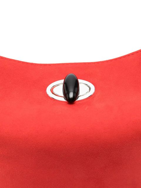 Christopher Esber Turnlock suede mini tote bag - Red
