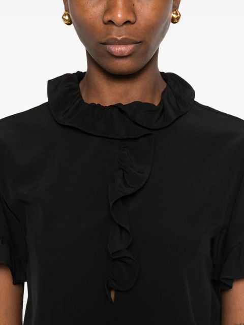 Chloé short-sleeve ruffle blouses - Black