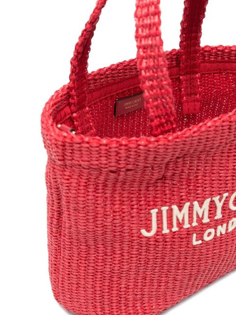 Jimmy Choo mini logo beach bag - Red