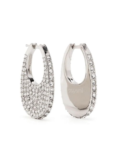 Coperni medium Swipe crystal-embellished earrings - Silver - zdjęcie produktu nr 1