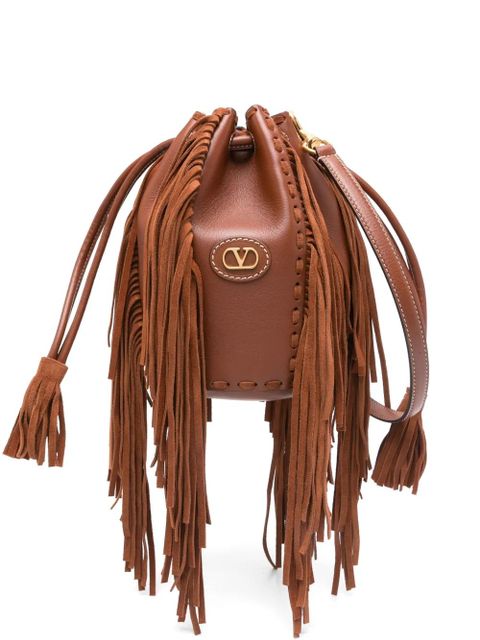 Valentino Garavani VLogo Signature bucket bag - Brown - zdjęcie produktu nr 1