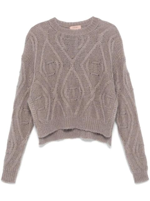 TWINSET logo-embossed sweater - Grey - zdjęcie produktu nr 1