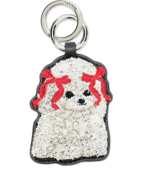 GANNI dog bow keyring - White - zdjęcie produktu nr 1