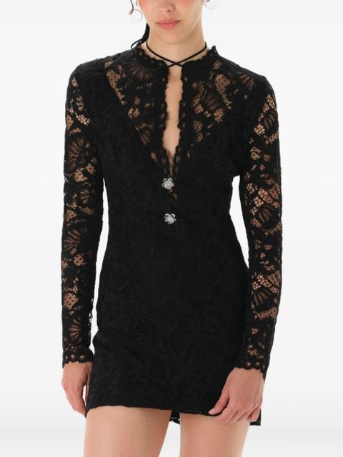 MANURÍ high-neck mini dress - Black - zdjęcie produktu nr 1