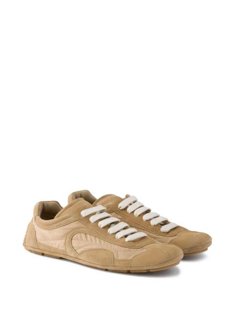 Prada suede panel sneakers - Neutrals