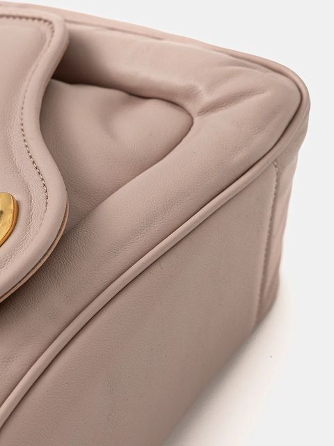 Coccinelle torebka skórzana COCCINELLE C-ME FLUFFY kolor beżowy E1.SUE.12.01.01