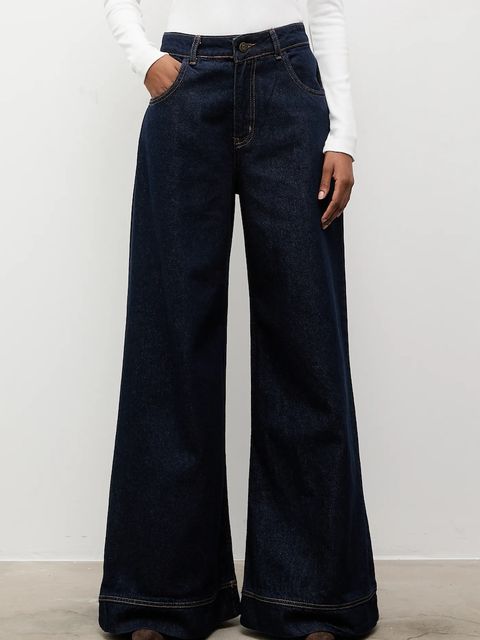 Answear.LAB jeansy damskie kolor granatowy