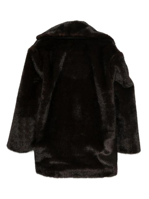 Coperni faux-fur single-breasted coat - Brown