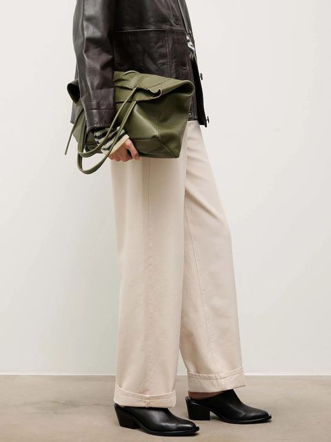 Answear.LAB botki skórzane kolor czarny na słupku - zdjęcie produktu nr 1