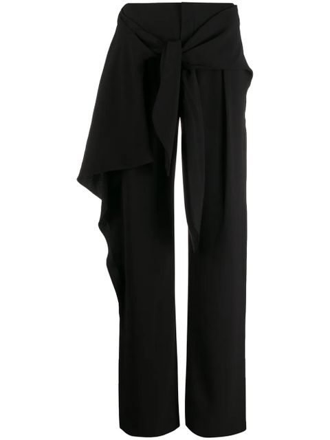 Chloé tie front wide leg trousers - Black - zdjęcie produktu nr 1
