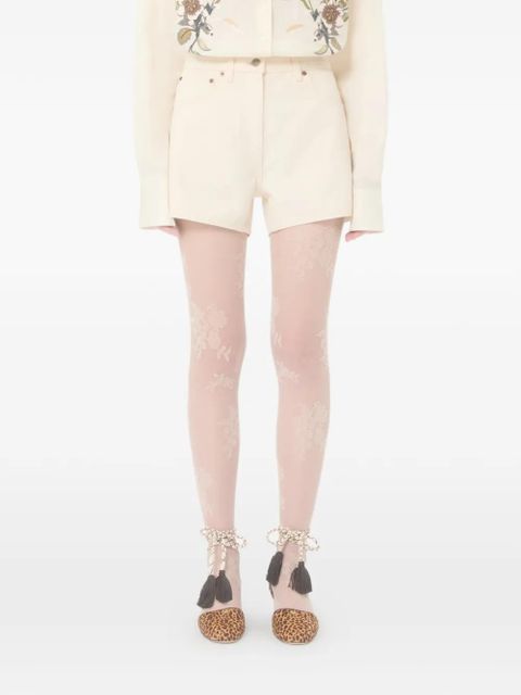 Valentino Garavani VGOLD denim shorts - Neutrals