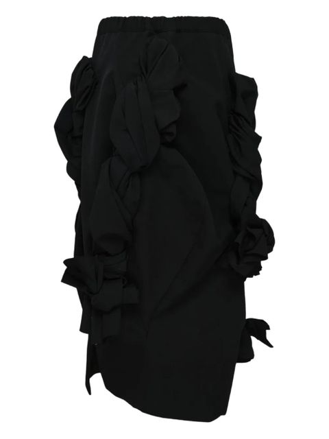 Comme Des Garçons braided-detail midi skirt - Black - zdjęcie produktu nr 2