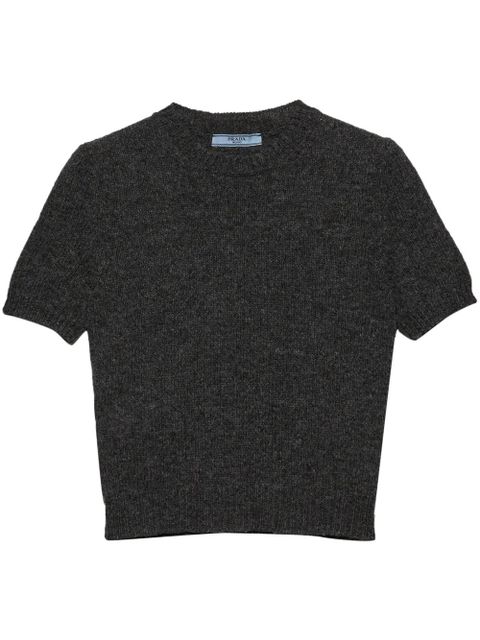Prada short-sleeve cashmere top - Grey - zdjęcie produktu nr 1
