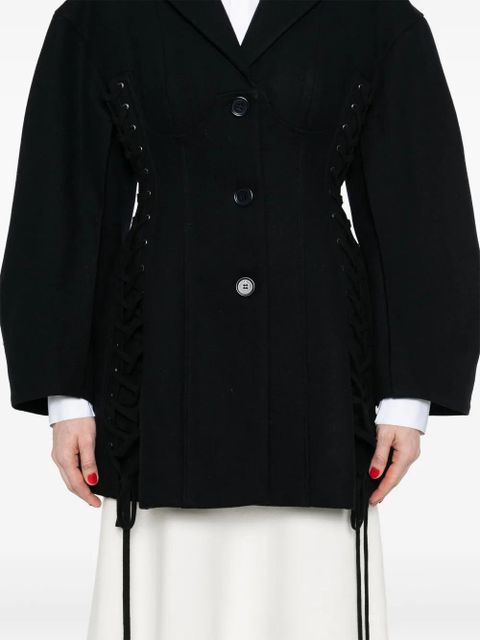 Simone Rocha criss-cross straps jacket - Blue