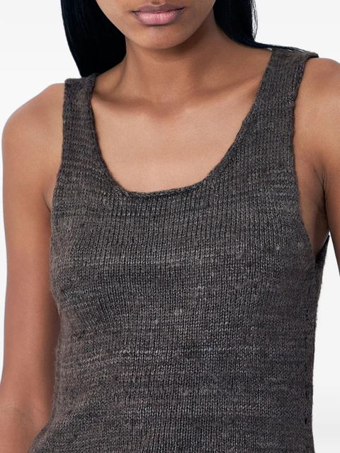 OUR LEGACY ribbed-knit scoop-neck tank top - Brown