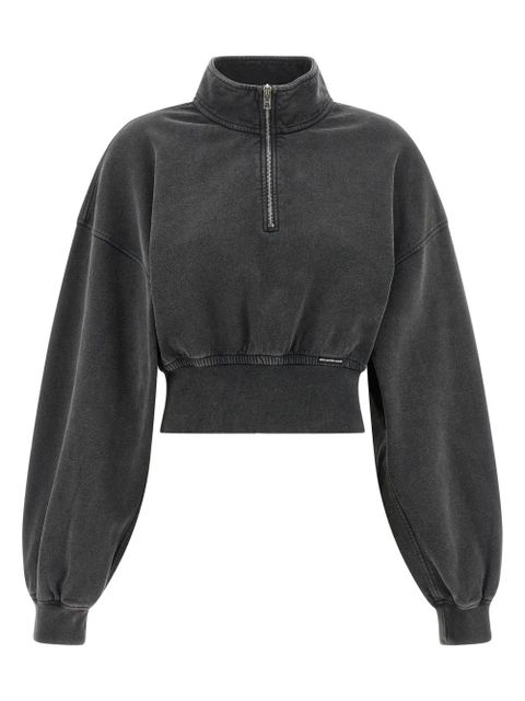 Alexander Wang half-zip high-neck sweatshirt - Grey - zdjęcie produktu nr 1