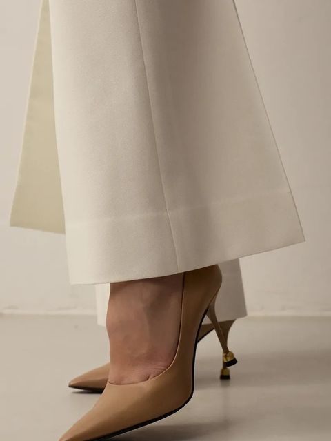 Vanda Novak szpilki skórzane Aleksandra kolor beżowy Aleksandra - zdjęcie produktu nr 2