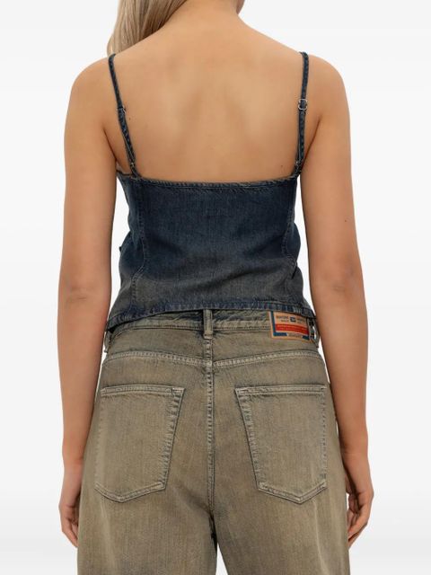 Diesel De-Mellis-S zip-front flap-pocket top - Black