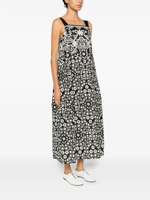 Weekend Max Mara floral-print sleeveless midi dress - Black