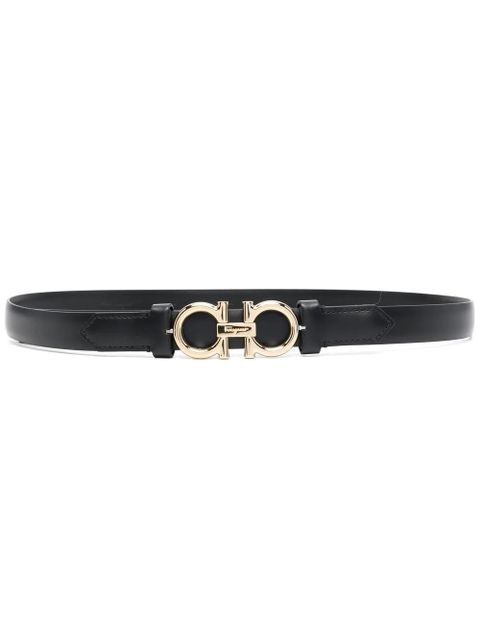 Ferragamo Gancini-buckle leather belt - Black - zdjęcie produktu nr 1