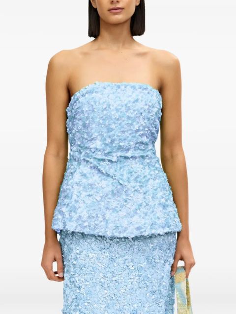Acler Pipson strapless top - Blue